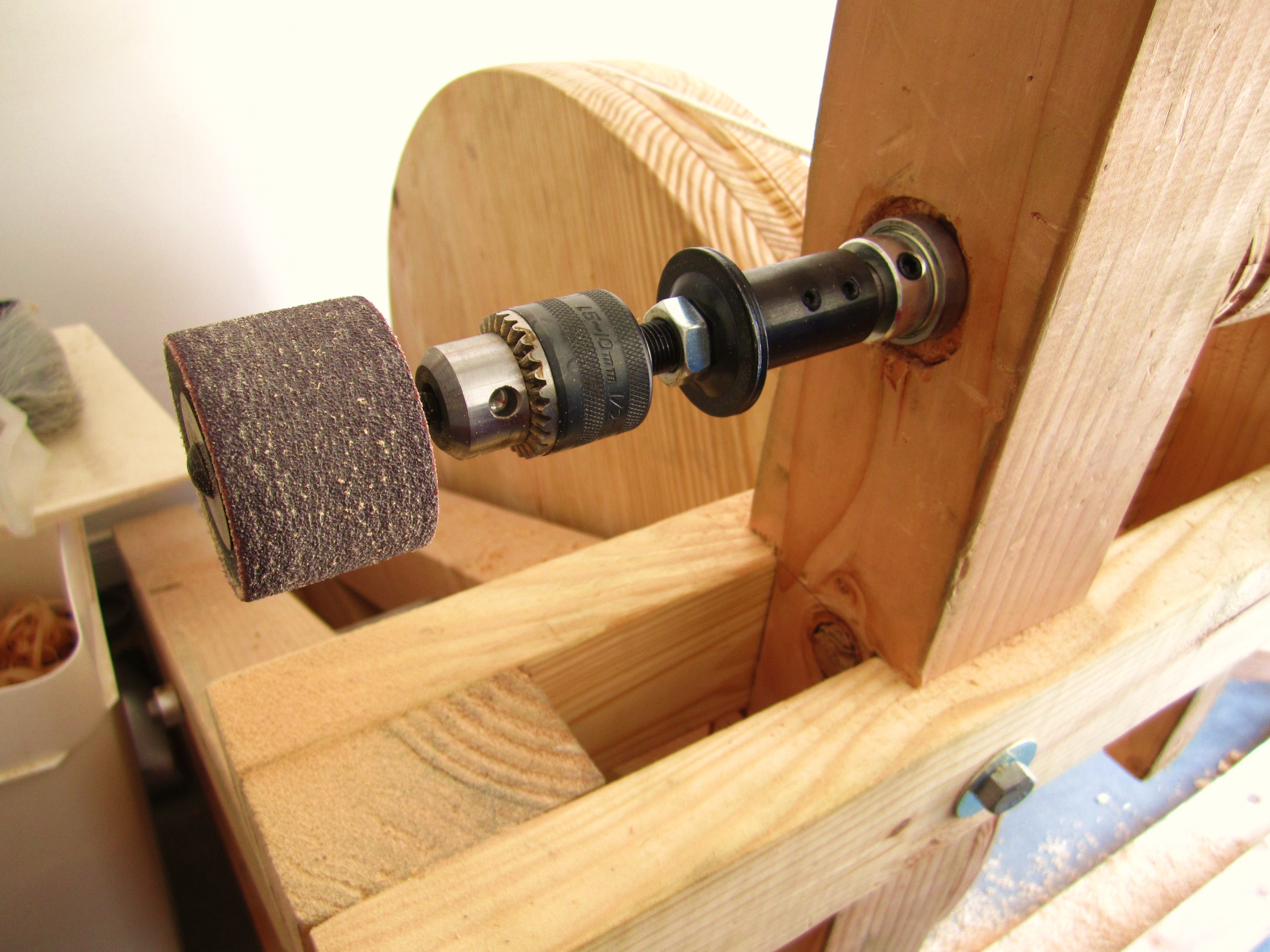Build Drill Powered Wood Lathe DIY purple heart wood ...